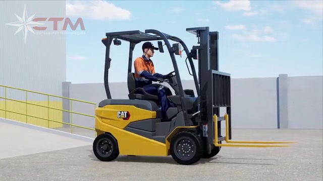 CAT Electric Forklift -- Logistics & Material Handling animation
